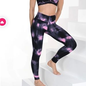 Tie Dye Original Leggings Black & Pink